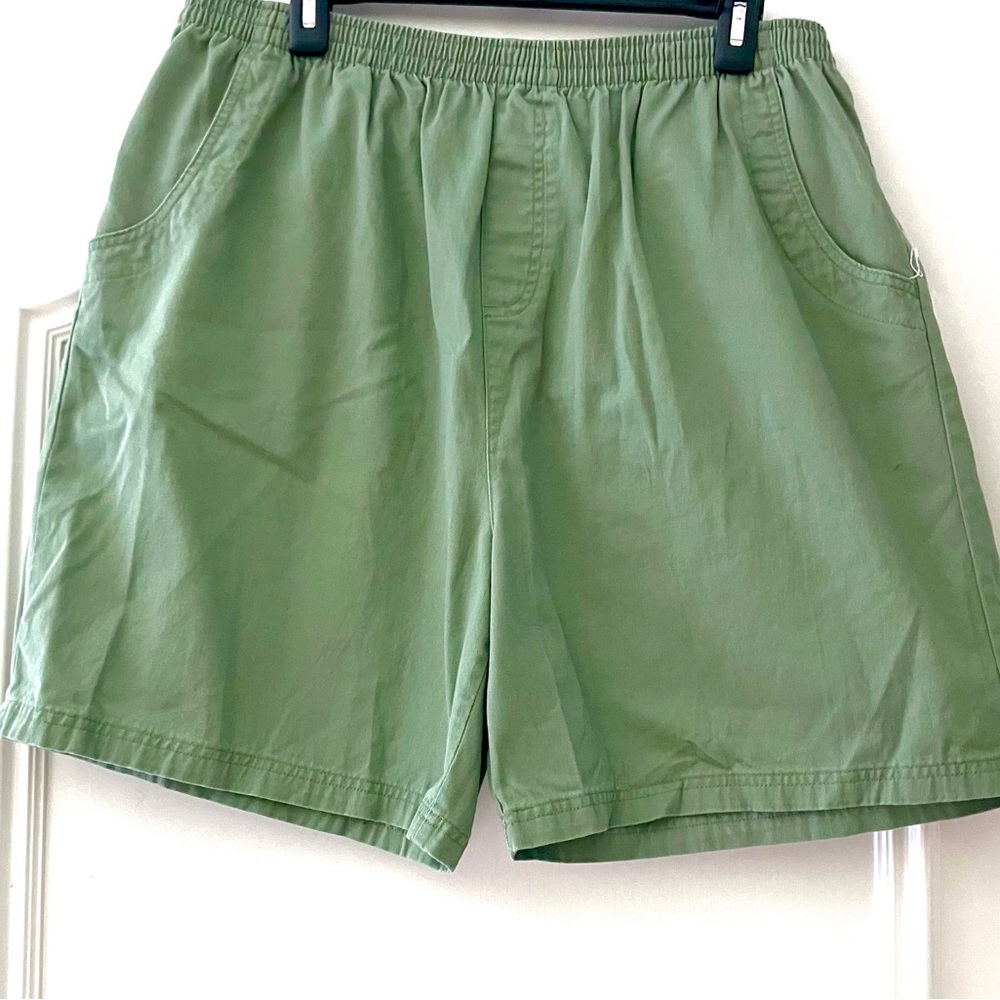 Basic Editions Green Flat Front XL Shorts